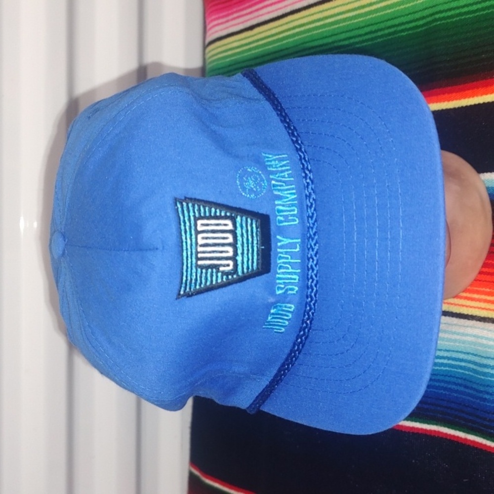 Vtg JUDD Supply Company Embroidered Snapback Blue Hat Cap W/Rope Made in USA